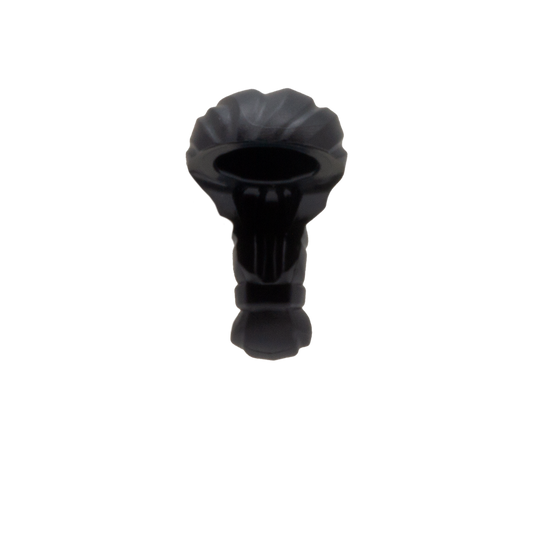 Black Wavy Mohawk with Tied Plait - LEGO Minifigure Hair