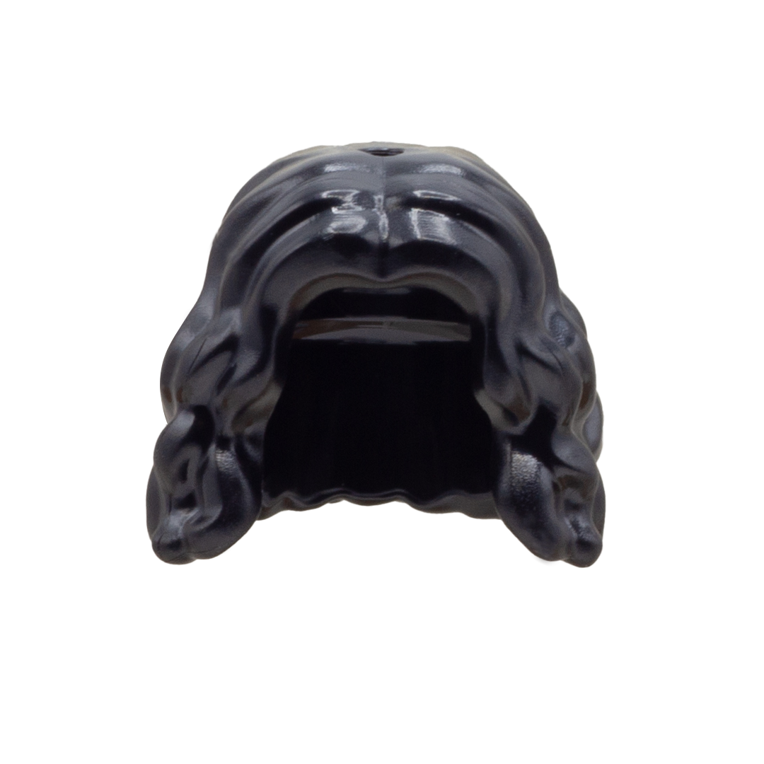 Black Curly Cropped LEGO Minifigure Hair