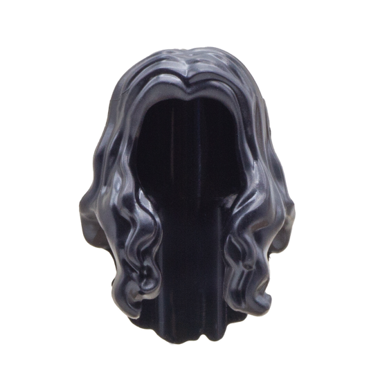 Long Black LEGO Minifigure Hair