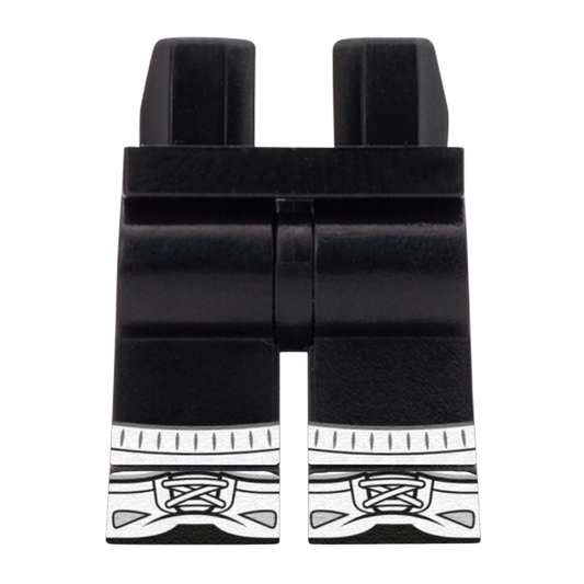 Black Trousers With White Socks - Custom Printed Minifigure Legs
