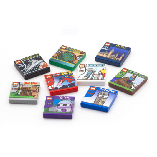 Box of Blocks (LEGO themes) Collection - 8 Custom Design LEGO Tiles