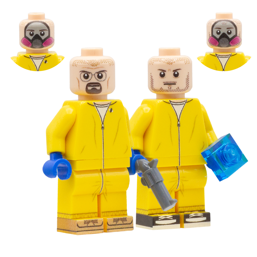 Breaking Bad, Walter White and Jesse Pinkman - Custom Design LEGO Minifigures