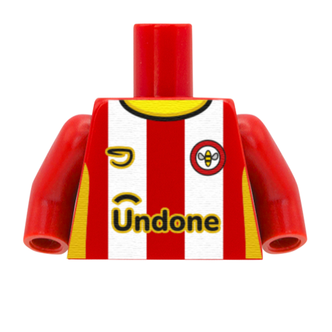 Personalised Brentford Shirt - Custom Design Minifigure Torso