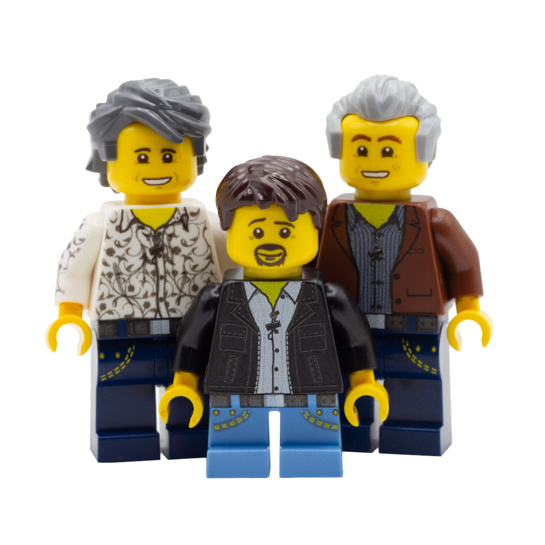 Top Gear - Richard Hammond, James May and Jeremey Clarkson - Custom Design LEGO Minifigures