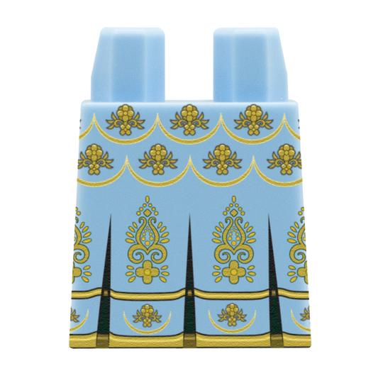 Bright Light Blue Lehenga Choli Dress Skirt - Custom Design Lego Brick Skirt