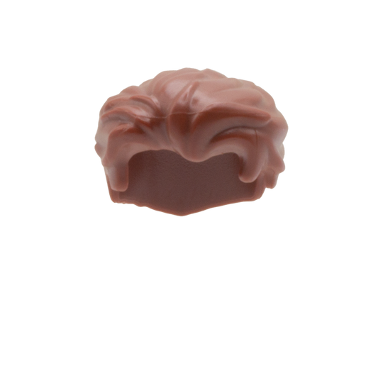 Brown Trendy Swept Back Hair with Wavy Fringe - LEGO Minifigure Hair