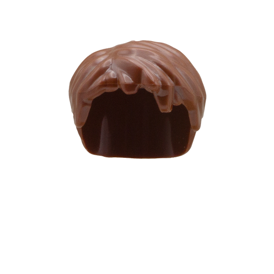 Brown tousled LEGO minifigure hair