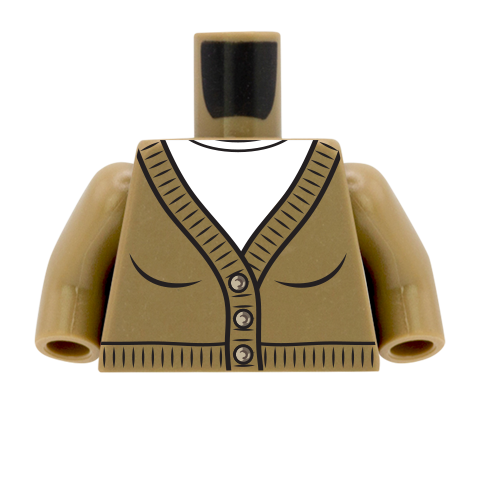 Buttoned Cardigan - Custom Design Minifigure Torso