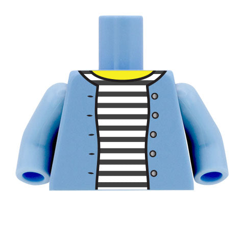 Cardigan over Striped Top - Custom Design Minifigure Torso