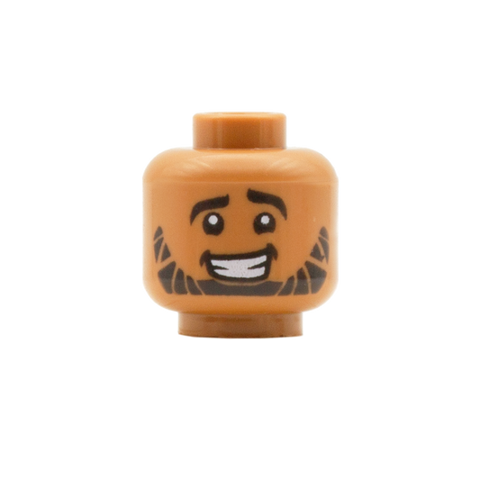 Cheeky Smile with Designer Beard - LEGO Minifigure Head
