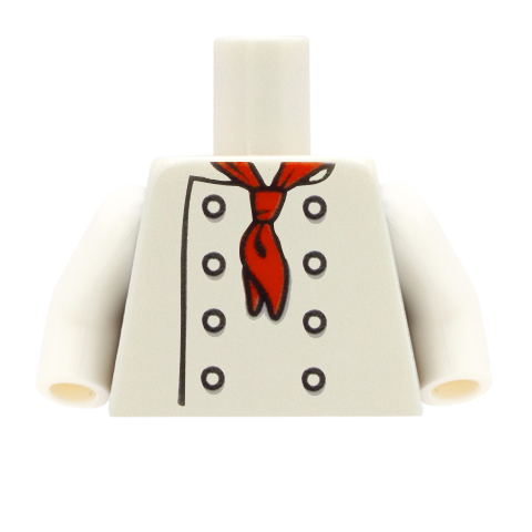 LEGO Chef's Top with Red Bandana Cravat Neckerchief Scarf