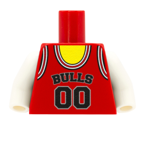 Chicago Bulls (East Conference) - Custom Design Minifigure Torso