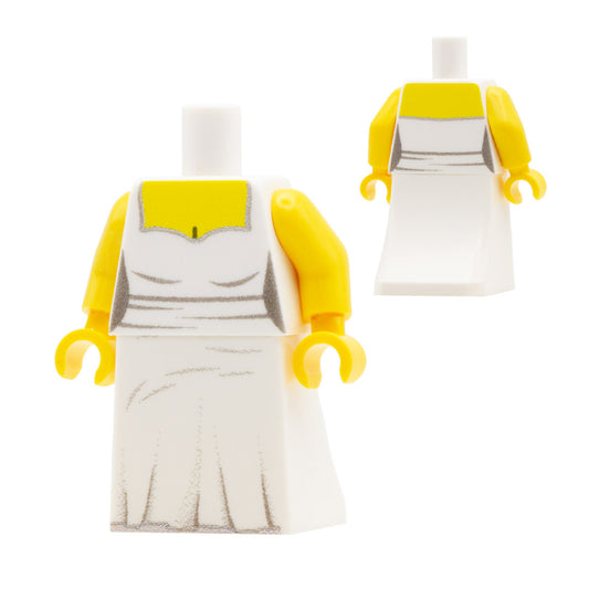 Classic White Wedding Dress - Custom Design Minifigure Outfit
