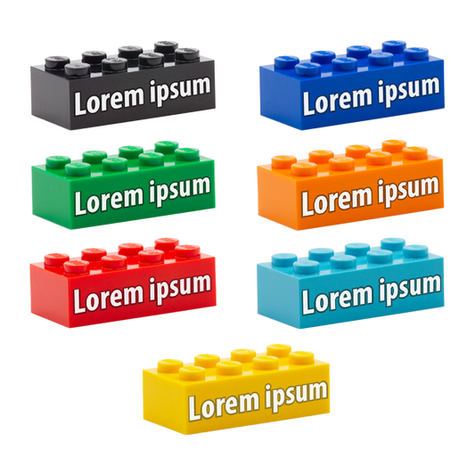 Your Message on a Custom Printed 2x4 Brick (Choice of Colours)
