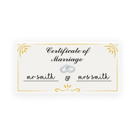 Customisable Marriage Certificate - Custom Design Tile