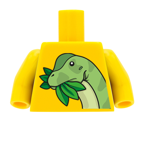 Cute Dinosaur Torso - Custom Design LEGO Torso