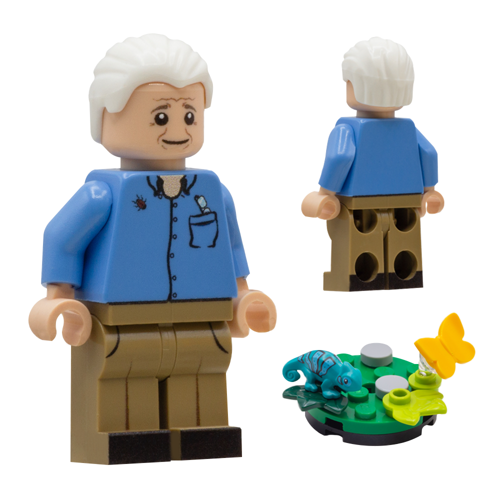 LEGO David Attenborough - custom design minifigure