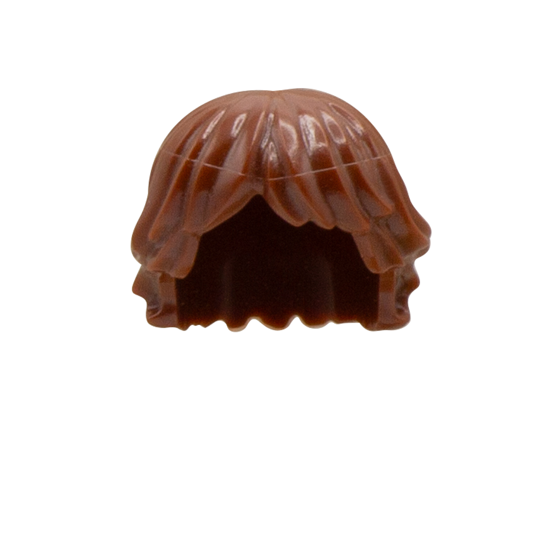 Brown Short Shaggy LEGO Minifigure Hair