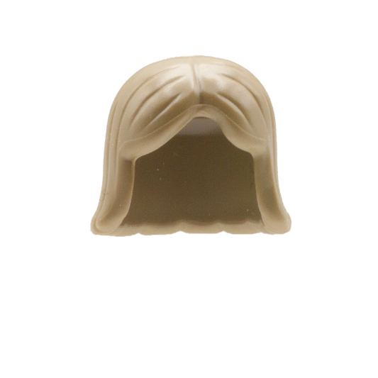 Dark Blonde Centre Parted Mid Length - LEGO Minifigure Hair