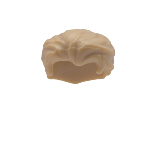 Dark Blonde Trendy Swept Back Hair with Wavy Fringe - LEGO Minifigure Hair