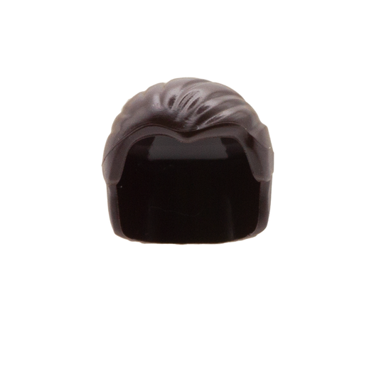 Dark Brown Combed Back Hair - LEGO Minifigure Hair
