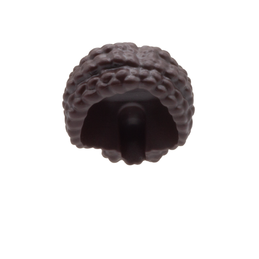 Dark Brown Low Braided Bun - LEGO Minifigure Hair