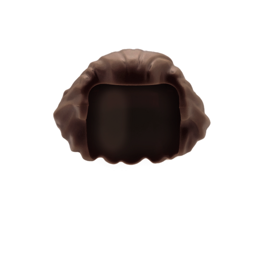 Dark Brown Messy Brushed Back Bob -  LEGO Minifigure Hair