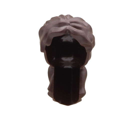 dark brown wavy ponytail lego minifigure hair