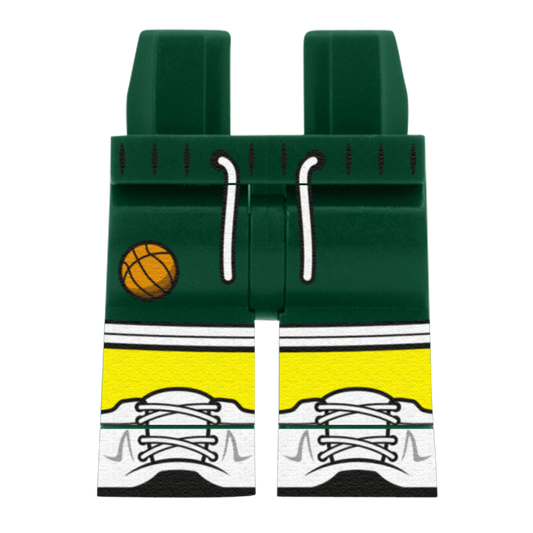 Dark Green Basketball Shorts – Custom Printed Legs