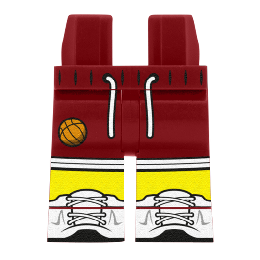 Dark Red Basketball Shorts – Custom Printed Legs