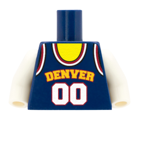 NBA Vest (West Conference) - Custom Design Minifigure Torso