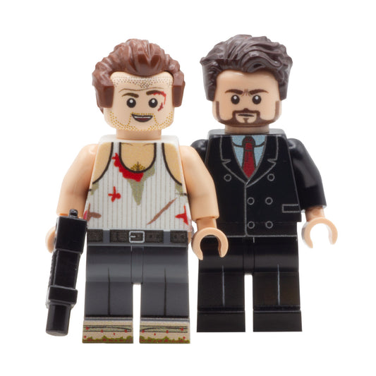 Die Hard; John McClane and Hans Gruber - Custom Design LEGO Minifigures