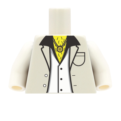 Disco Suit with Hairy Chest and Medallion - Custom Design Minifigure Torso