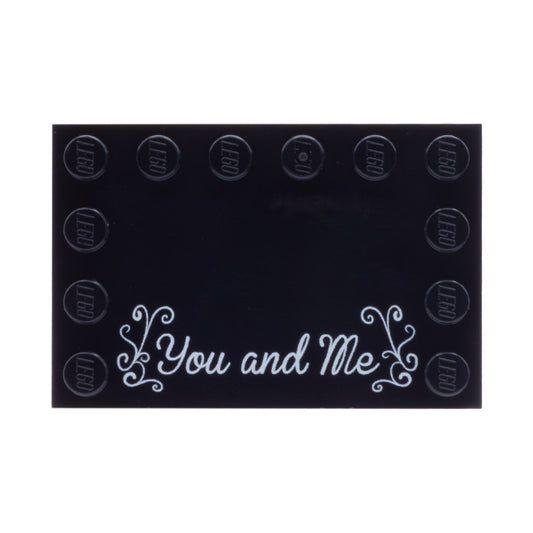 You and Me Couples Baseplate - Custom Printed Baseplate