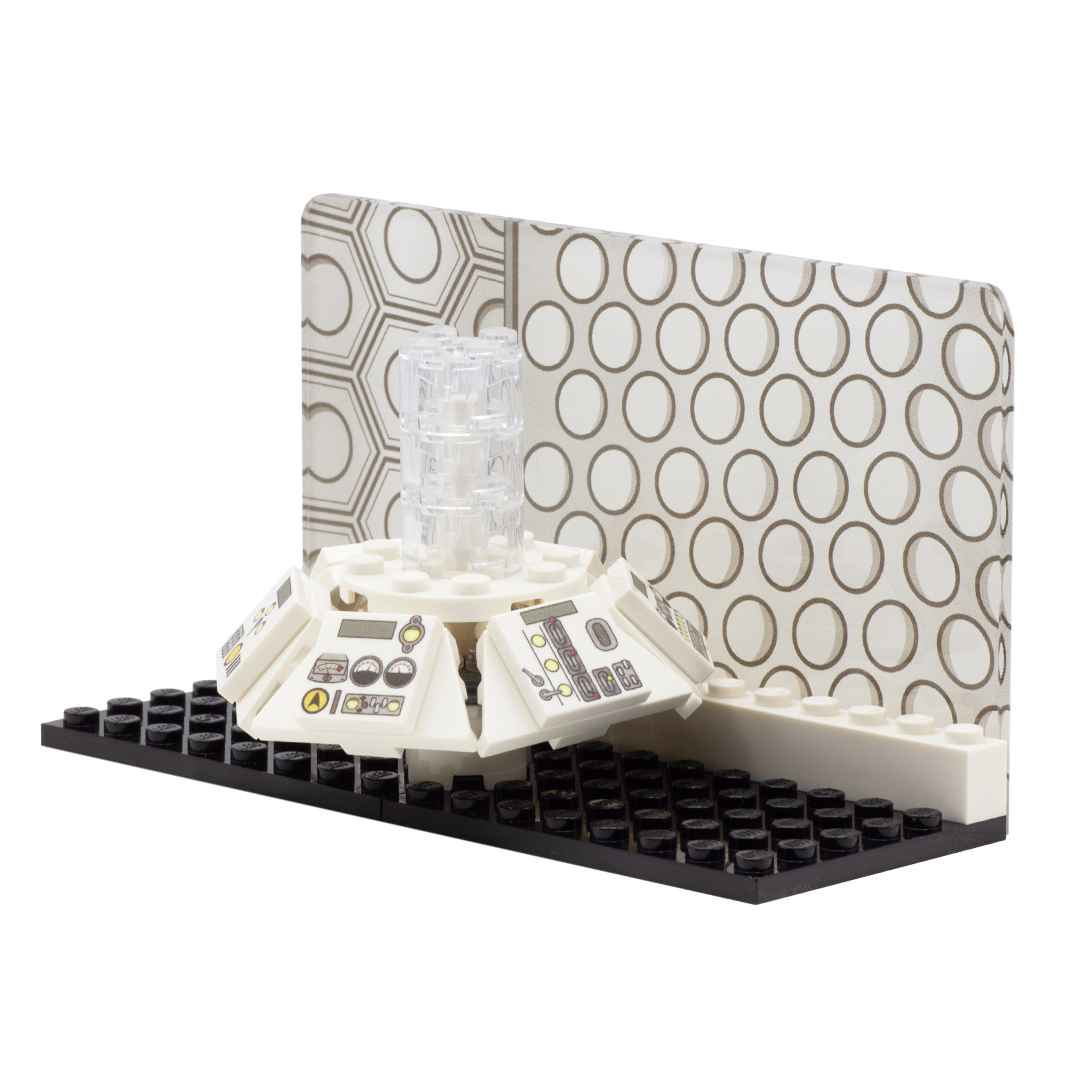 TARDIS Minibuild and Display - Custom Dr Who LEGO Minibuild and Acrylic Minifigure Display