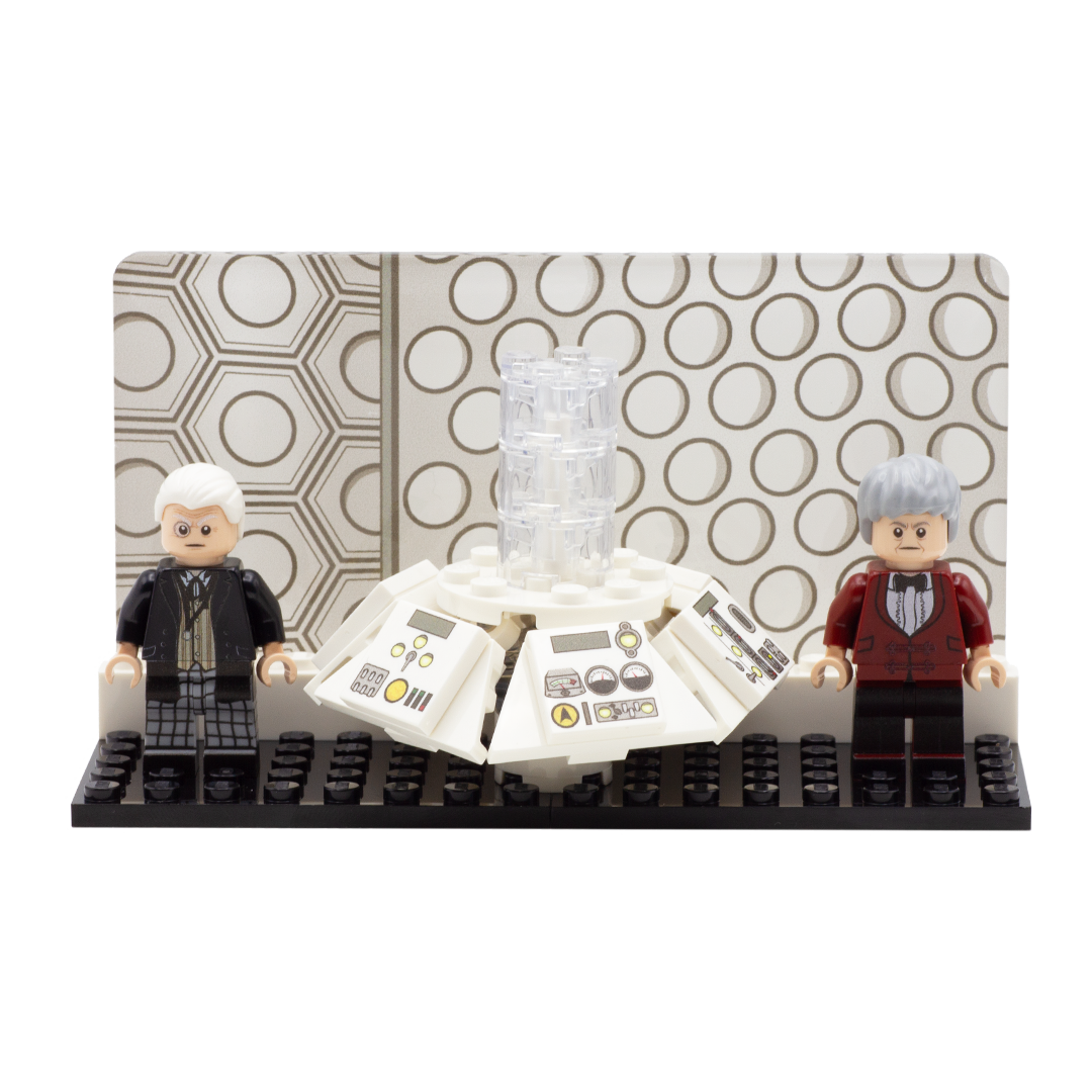 TARDIS Minibuild and Display - Custom Dr Who LEGO Minibuild and Acrylic Minifigure Display