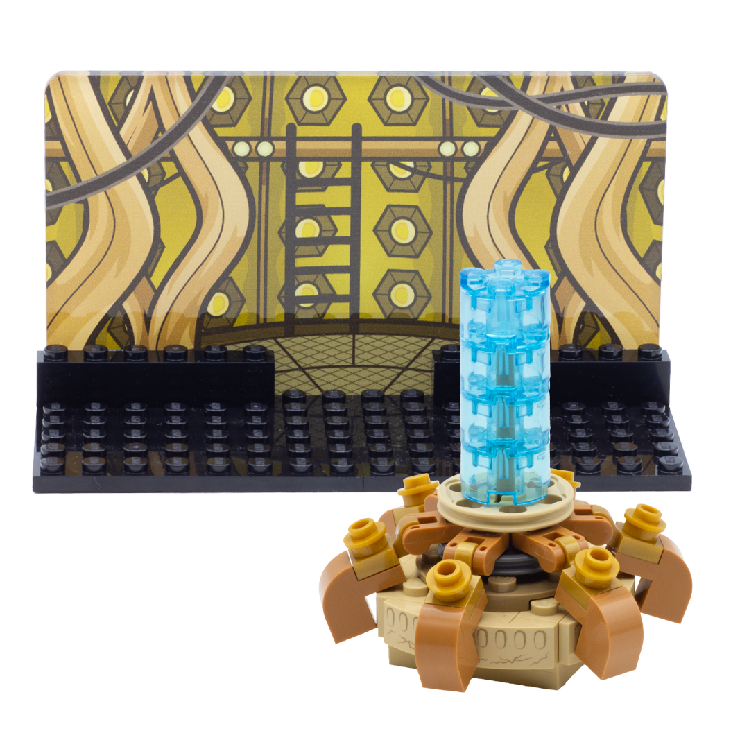 TARDIS Minibuild and Display - Custom Dr Who LEGO Minibuild and Acrylic Minifigure Display