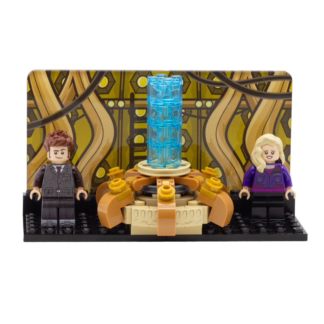 TARDIS Minibuild and Display - Custom Dr Who LEGO Minibuild and Acrylic Minifigure Display