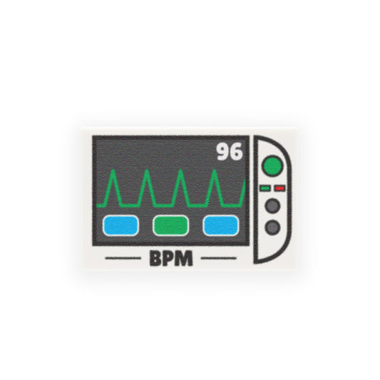 Healthy Heartbeat ECG Monitor Custom Designed LEGO Tile