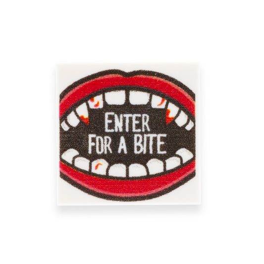 Enter For A Bite (Horror Tile) - Custom Design Tile