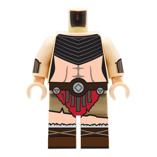 Female Barbarian Outfit (Various Skin Tones; Regular and Short Legs) - Custom Design Minifigure Legs and Torso
