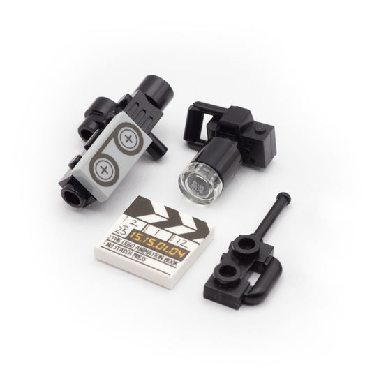 Film Crew Starter Pack - Custom Tiles and LEGO Minifigure Accessories