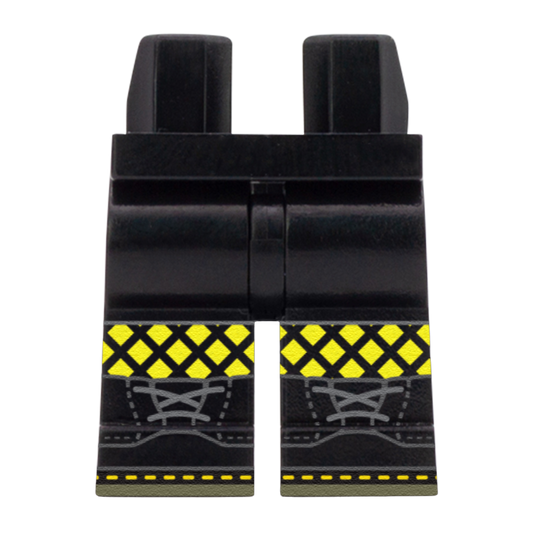 Black Fishnet Tights (Various Skin Tones) - Custom Printed Minifigure Legs