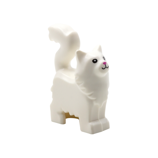 LEGO Fluffy Long Hair White Cat