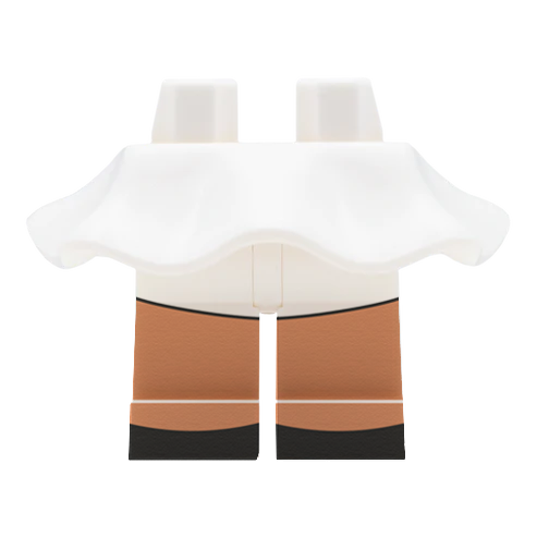 White LEGO Minifigure Skirt