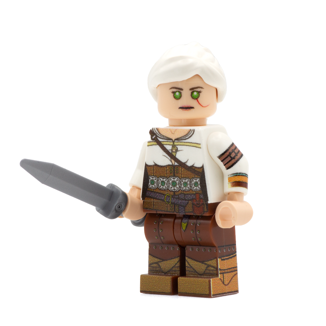 Geralt of Rivia and Ciri of Cintra (video game version of The Witcher) - Custom Design LEGO Minifigure