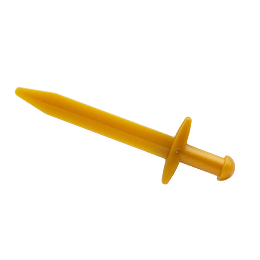 Gold LEGO Long Sword - Minifigure Accessory (Plastic Toy)