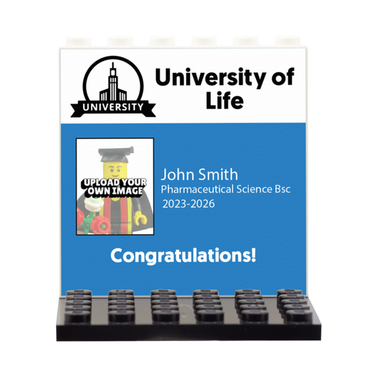 Customisable University Photo Backpanel - Custom Design Display Panel and Stand