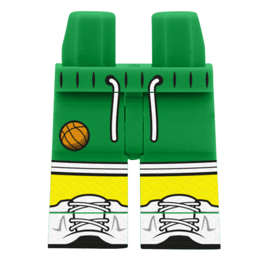 Green Basketball Shorts – Custom Printed Legs