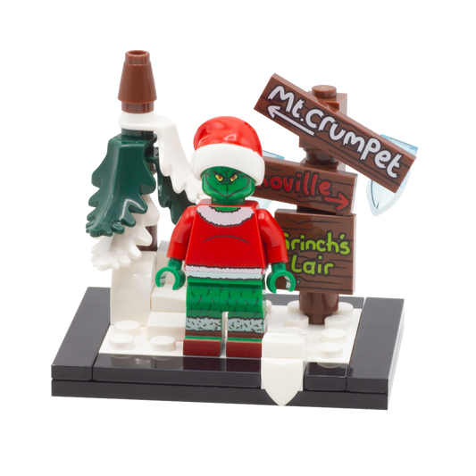 Custom Printed LEGO Minifigure Display for The Grinch
